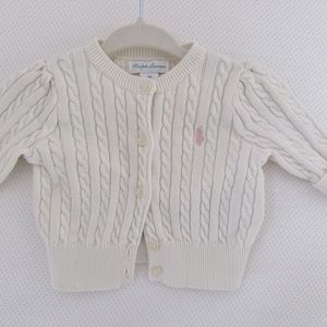 Ralph Lauren baby cream cable cardigan - 3 months